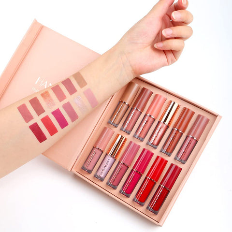 12-Color Matte Liquid Lipstick Set