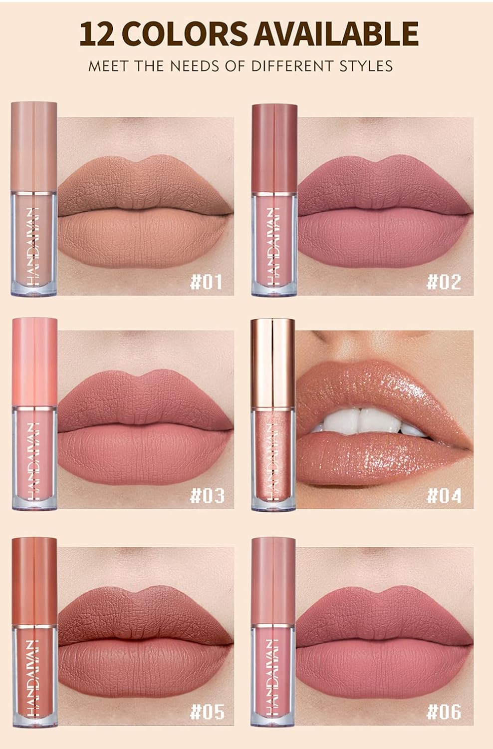 12-Color Matte Liquid Lipstick Set