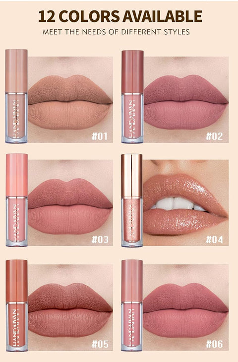 12-Color Matte Liquid Lipstick Set