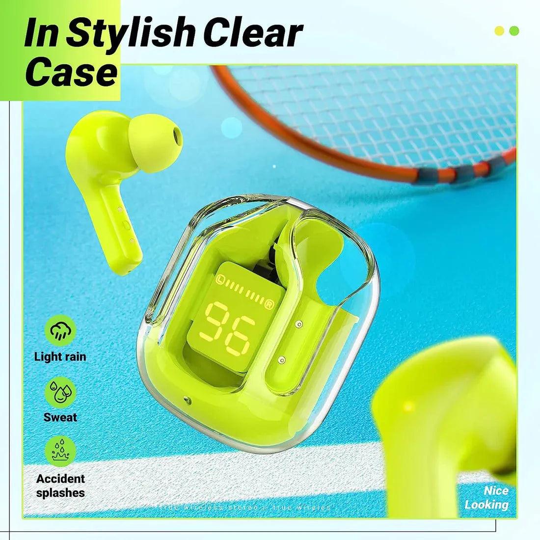 Air-31 Crystal Wireless Earbuds (with Pouch)