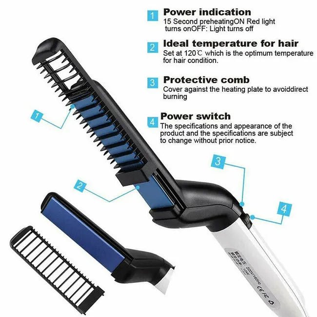 Hair Straightener And Beard Comb