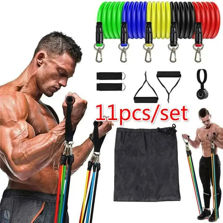 Portable Resistance Bands With Handles, Resistance Tubes & Workout