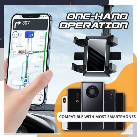 Rotatable Rear Mirror Car Phone Holder