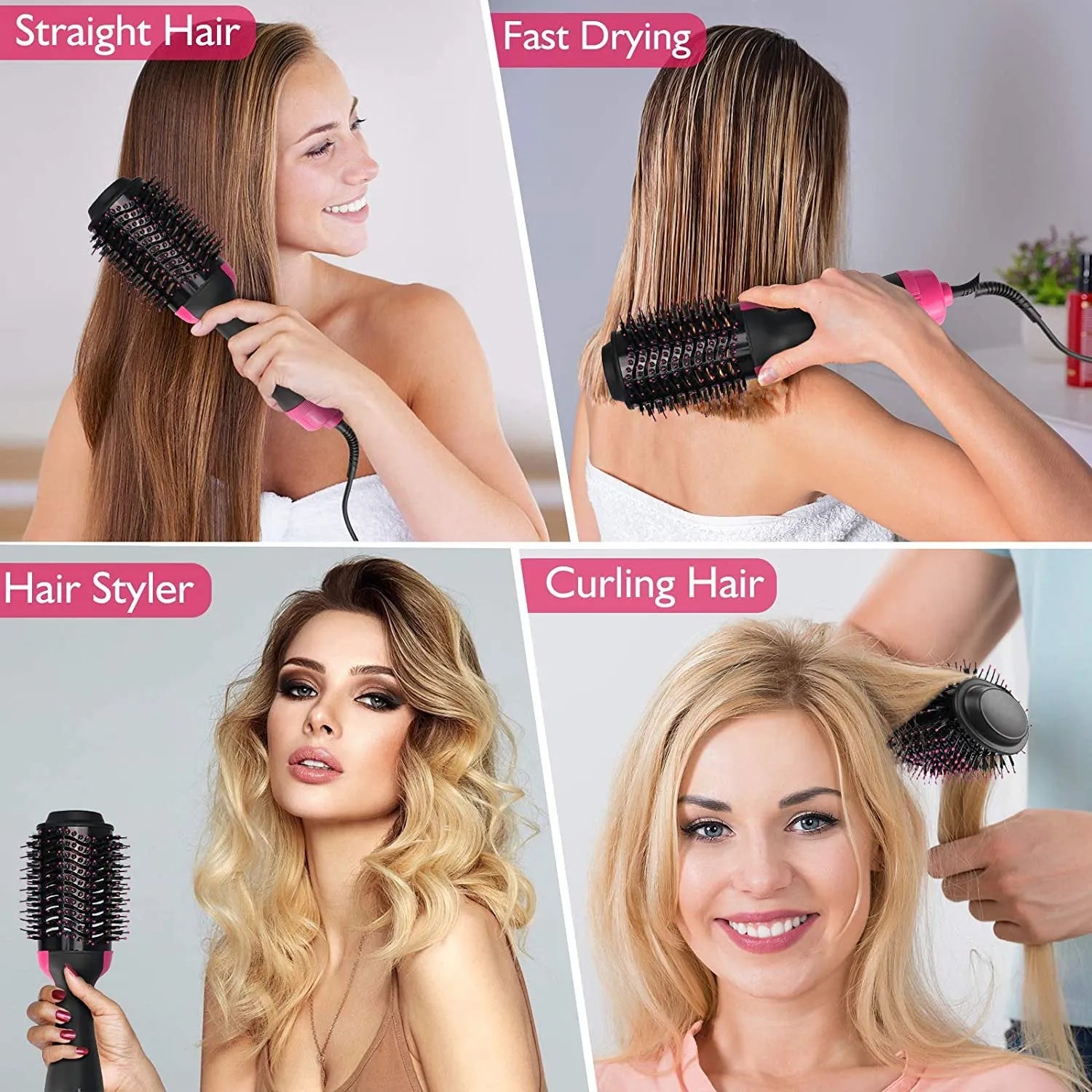 3-in-1 Hair Dryer, Straightener