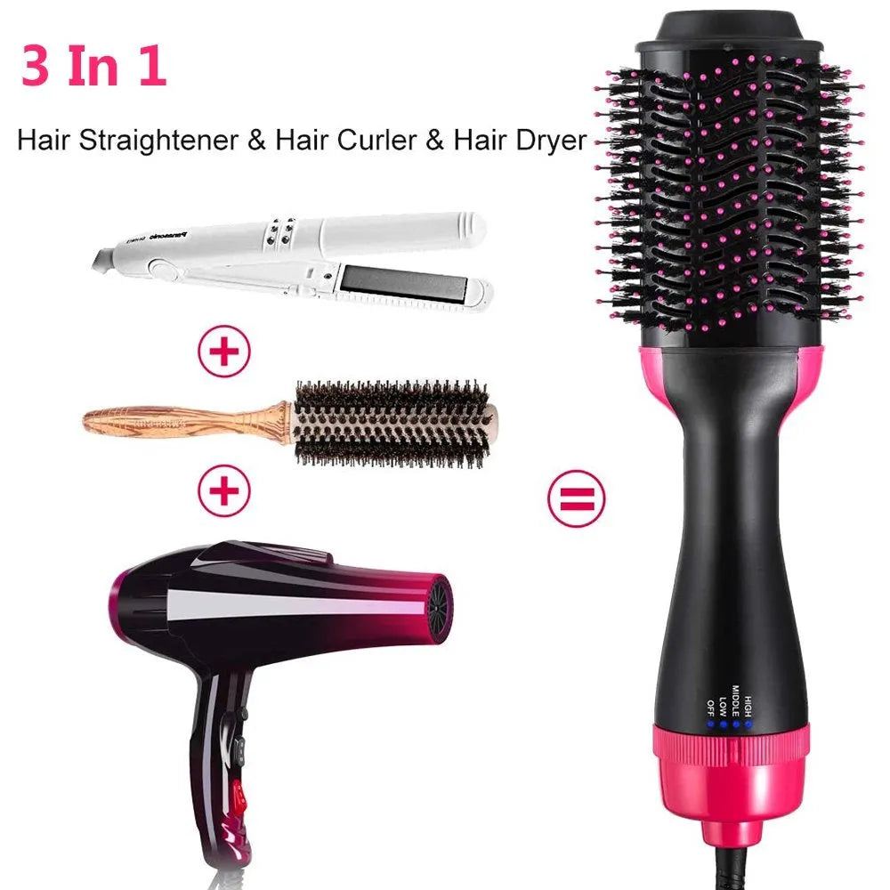 3-in-1 Hair Dryer, Straightener