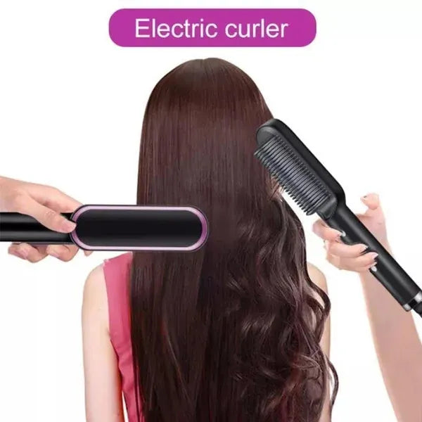 Hair Straightener Comb Brush