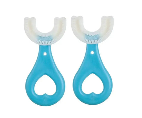 Pack of 4 | Baby Silicone Spoon Feeder + Fruit Pacifier + Knee Pads + U Shape Brush