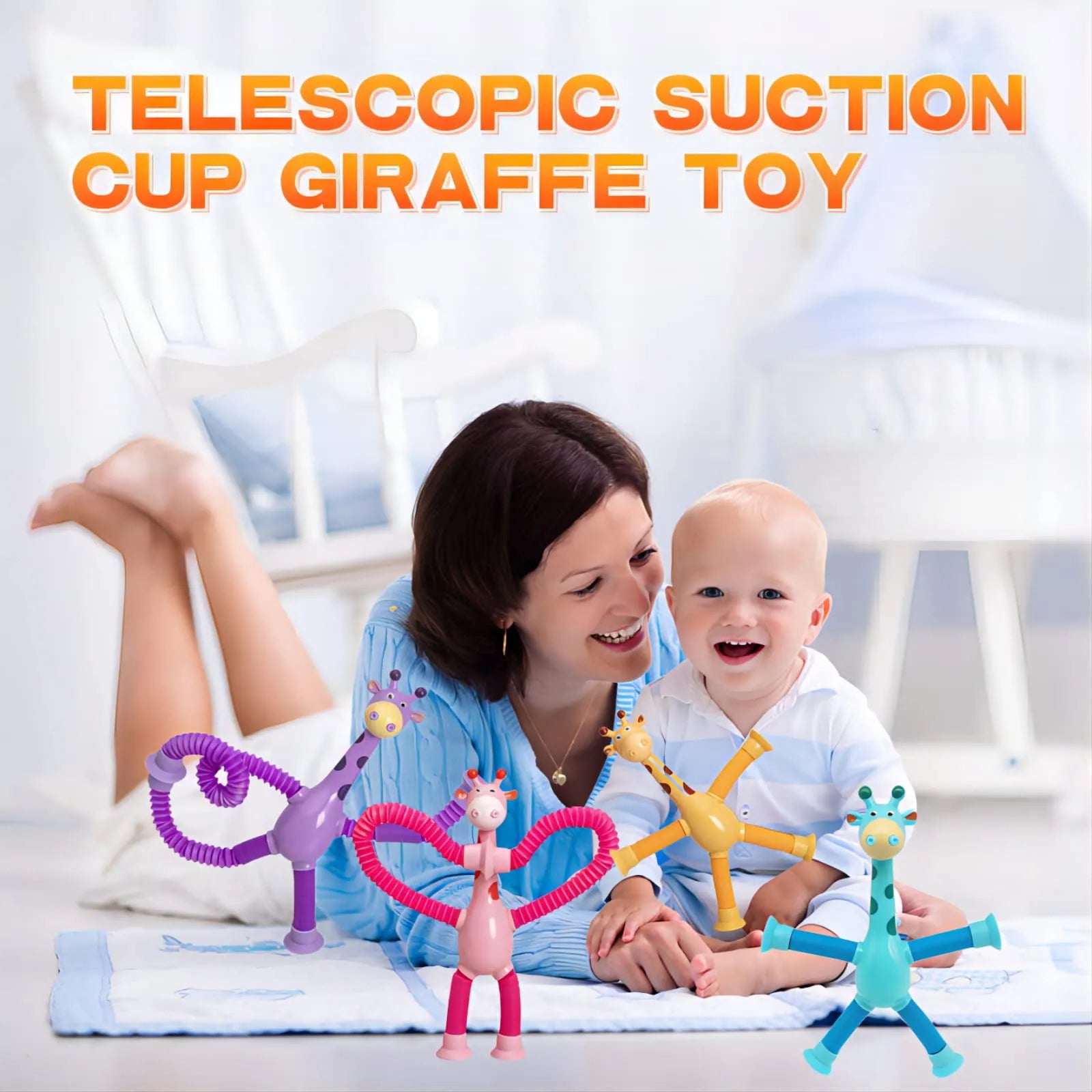 Telescopic Suction Cup Giraffe Toy