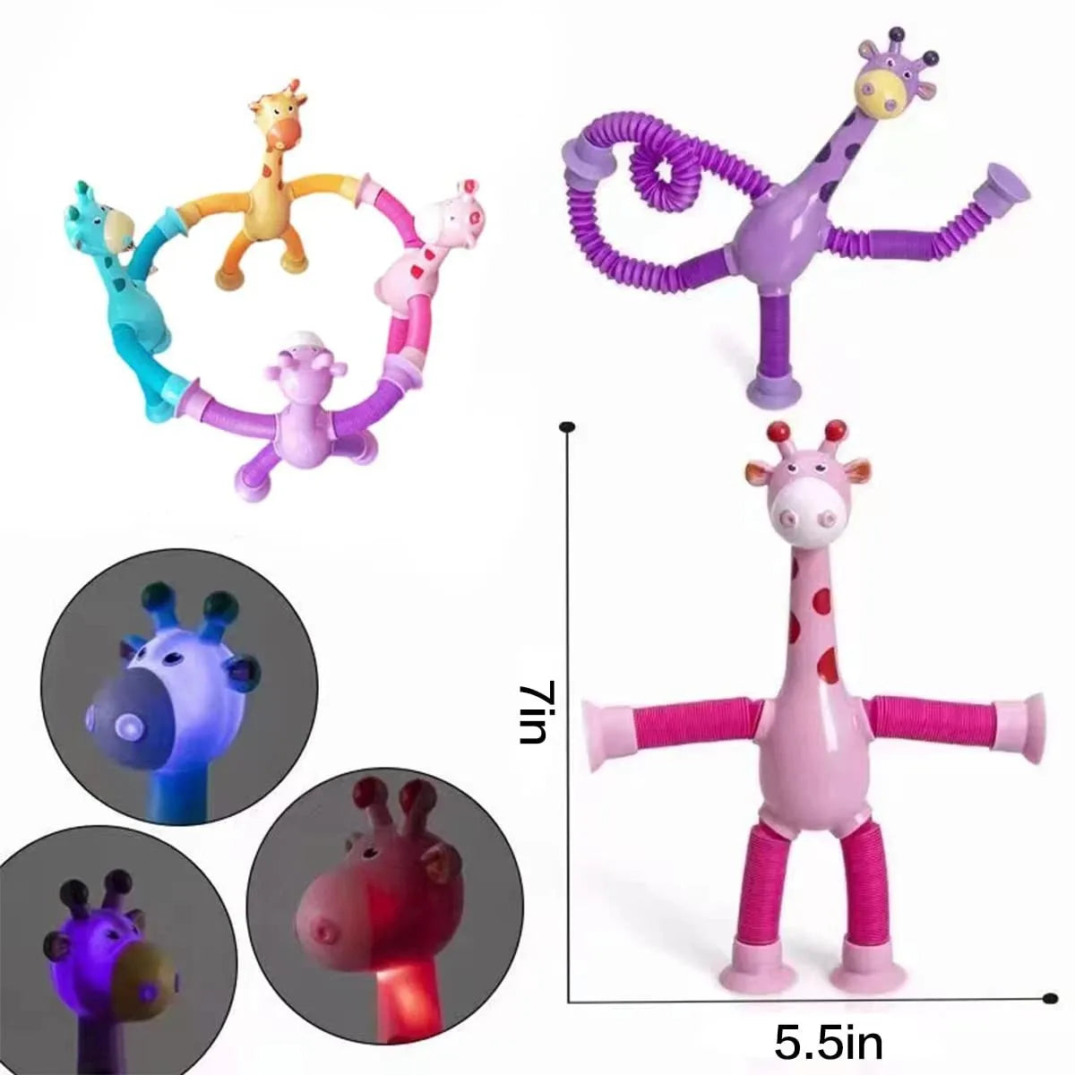 Telescopic Suction Cup Giraffe Toy