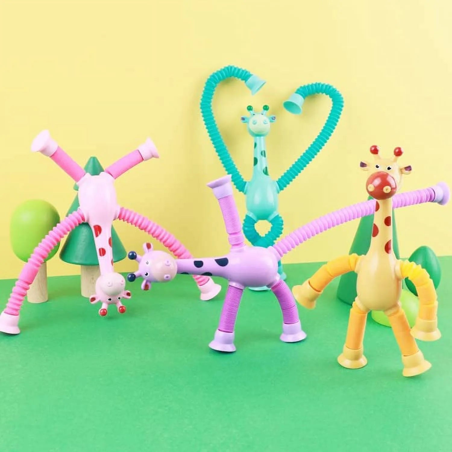 Telescopic Suction Cup Giraffe Toy