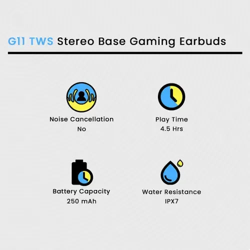 G11 TWS Stereo Bass Gaming Earbuds